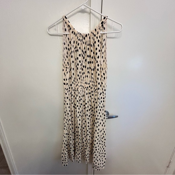 Kate Spade Take a Walk on the Wild Side Halter Dress Size 6 Cream/Black Midi - Picture 3 of 13